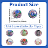 90Pcs 6 Colors Handmade Gold Sand Lampwork Beads LAMP-PA0001-36-2