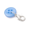 Acrylic Sewing Buttons Pendant Decorations HJEW-JM04109-02-5