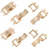 6Pcs 2 Style Brass Watch Band Clasps KK-SC0006-73-5