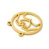 201 Stainless Steel Outline Pendants STAS-E175-02G-2