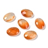 Natural Orange Red Agate(Dyed & Heated) Cabochons G-O175-15C-02-1