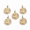 Brass Micro Pave Clear Cubic Zirconia Pendants LS-KK-C100-06G-1