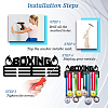 Fashion Iron Medal Hanger Holder Display Wall Rack ODIS-WH0021-252-4