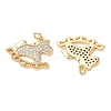 SHEGRACE Brass Micro Pave Cubic Zirconia Pendants XGRQ3D256-495G-2