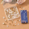 24Pcs 4 Styles 304 Stainless Steel Clip-on Earring Findings with Imitation Pearl Plastic Beaded STAS-SC0010-46A-7