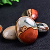 Natural Ocean Jasper Oval Palm Stone Reiki Polished Healing Pocket Worry Stone Crystal for Anxiety Stress Relief Therapy PW-WGFDB78-01-4