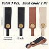 3Pcs 3 Colors Cowhide Leather Keychains KEYC-CL0001-32-2