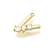 Brass Micro Pave Cubic Zirconia Pendants KK-M310-01G-22-2