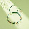 Acrylic Evil Eye & Round Lampwork Braided Bead Bracelet for Women BJEW-JB08379-02-2