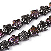 Electroplate Transparent Glass Beads Strands EGLA-N020-02H-1