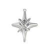 Brass Micro Pave Clear Cubic Zirconia Pendants KK-Z078-30P-1