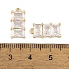 Brass Micro Pave Clear Cubic Zirconia Pendants LS-KK-L212-08G-3