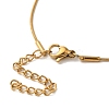 304 Stainless Steel Round Snake Chain Lariat Necklaces NJEW-Z048-01G-4