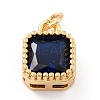 Real 18K Gold Plated Brass Inlaid Cubic Zirconia Charms ZIRC-L100-073G-08-2