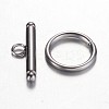 201 Stainless Steel Toggle Clasps X-STAS-D438-31-1