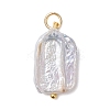 Natural Baroque Pearl Keshi Pearl Pendants PALLOY-JF04628-01-3