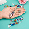 5Pcs 5 Colors Hollow Moon Alloy Pendant Decoraiton HJEW-TA0001-26-3
