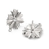 Brass Micro Pave Cubic Zirconia Stud Earring Findings LS-KK-K371-39P-2