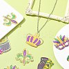 12Pcs 6 Style MARDI GRAS Carnival Double-Sided Transparent Acrylic Pendant SACR-CJ0001-67-6