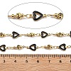 Brass Heart Link Chains KK-D368-03G-A-2