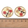Plating Brass & Transparent Epoxy Resin & Dried Flower Pendants RE-CBAA153-06A-3