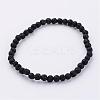 Natural Lava Rock Beaded Stretch Bracelets BJEW-JB02459-08-1