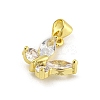 Rack Plating Brass Pave Cubic Zirconia Charms KK-G513-19G-2