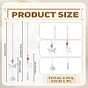 2Pcs 2 Styles Glass & Alloy Butterfly Hanging Suncathers HJEW-LP0002-89B-2
