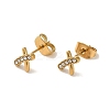 304 Stainless Steel Crystal Rhinestone Stud Earrings for Women EJEW-C094-01B-G-1