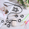 50Pcs 5 Style Silicone Rings with 5 Strands Rubber Lanyard Straps Anti-Loss Pendant Holder DIY-GF0008-03-4