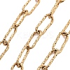 PVD Vacuum Plating Textured 304 Stainless Steel Paperclip Chains CHS-H026-18G-1