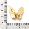 Brass Pave Clear Cubic Zirconia Fold Over Clasps KK-K398-12G-3