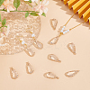 10Pcs Teardrop Glass Pendants FIND-GO0003-65-4