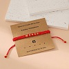 Morse Code Style Stainless Steel Braided String Bracelets for Woman Men PW-WGCCBF0-06-1