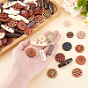 150Pcs 15 Styles Wooden Buttons DIY-PH0031-07-5