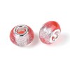 Transparent Resin Rondelle European Beads RESI-N044-02G-2