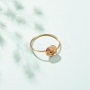 Copper Wire Wrap Vortex Finger Ring for Women RJEW-JR00479-04-2