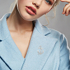 6Pcs Anchor Alloy Rhinestone Lapel Pins for Backpack Clothes JEWB-FH0002-73P-6
