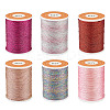 6Rolls 6 Colors Polyester Metallic Thread OCOR-TA0002-82A-2