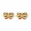 Brass Micro Pave Cubic Zirconia Connector Charms KK-E068-VB407-4-2