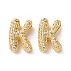 Rack Plating Brass Micro Pave Cubic Zirconia Slide Charms KK-C084-34G-K-1