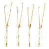 8Pcs 4 Styles Brass Chain Bracelets Making AJEW-TAC00067-2