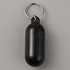 Plastic Pill-shape Floating Pendant Keychain KEYC-WH0027-113B-1