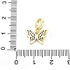 Brass Micro Pave Cubic Zirconia European Dangle Charms KK-D325-21G-03-3