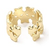 Brass Star Open Cuff Rings RJEW-K089-02G-2