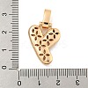 Brass Micro Pave Clear Cubic Zirconia Pendants KK-B099-01G-Y-3