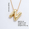 Stainless Steel Party Balloon Letter Pendant Cable Chain Necklaces for Women YF1942-14-1
