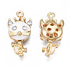 Rack Plating Alloy Enamel Pendants ENAM-T011-143B-3