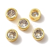 Rack Plating Brass Micro Pave Cubic Zirconia Slide Charms KK-C020-13G-3
