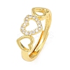 Brass Micro Pave Cubic Zirconia Cuff Rings for Women RJEW-Z113-26G-2
